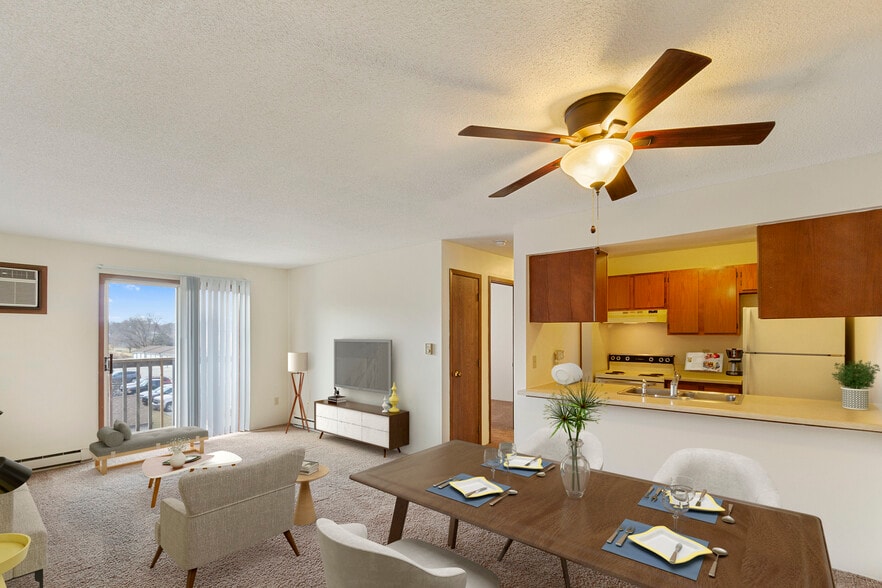 Living room - Woodside Park Apartments