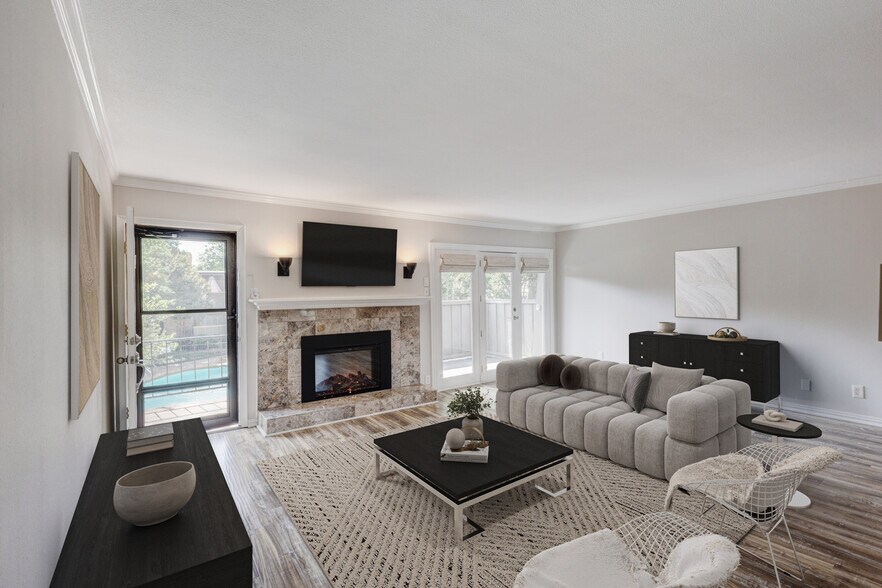 Living Room Staged - 7704 Meadow Rd