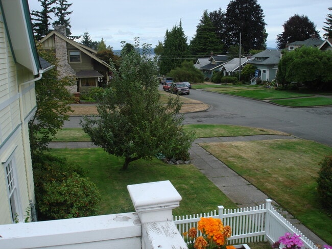 Balcony View of Neighborhood and Puget Sound in the distance - 3402 N 28th St