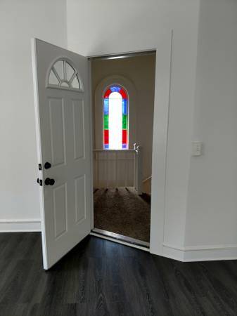 stained glass in hallway - 296 Lenox St