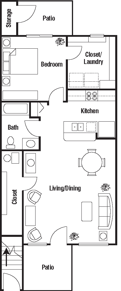 1BR/1BA w/ patio - Autumn Woods