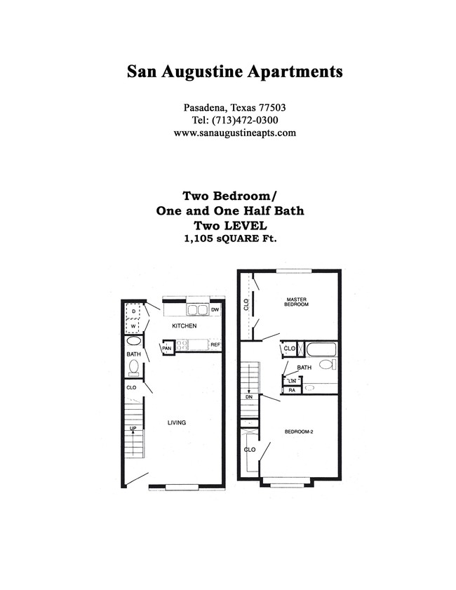 Floorplan - San Augustine Apartments & Townhomes