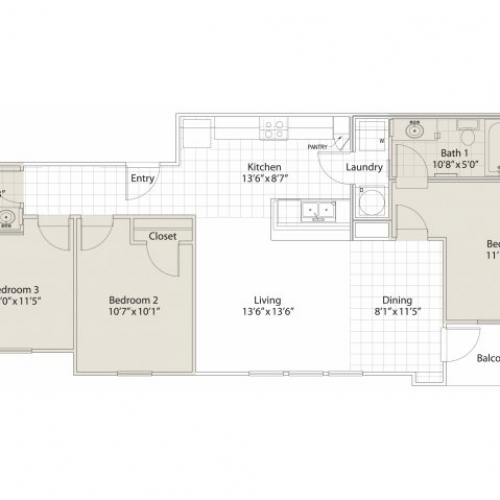 3BR/2BA - Auburn Square