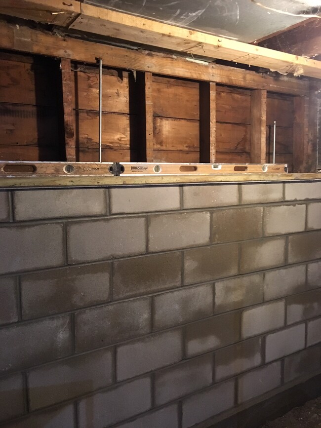 Newly replaced basement wall - 1729 7th Ave S