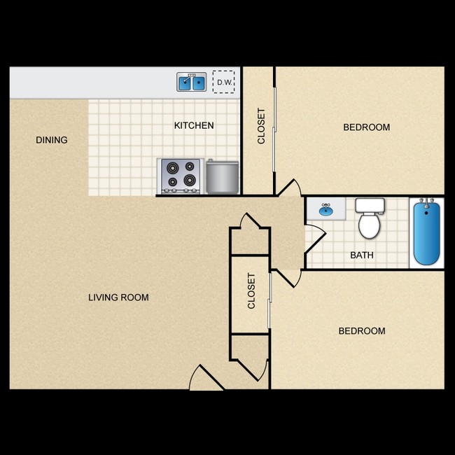 2BD/1BA - Stine Country