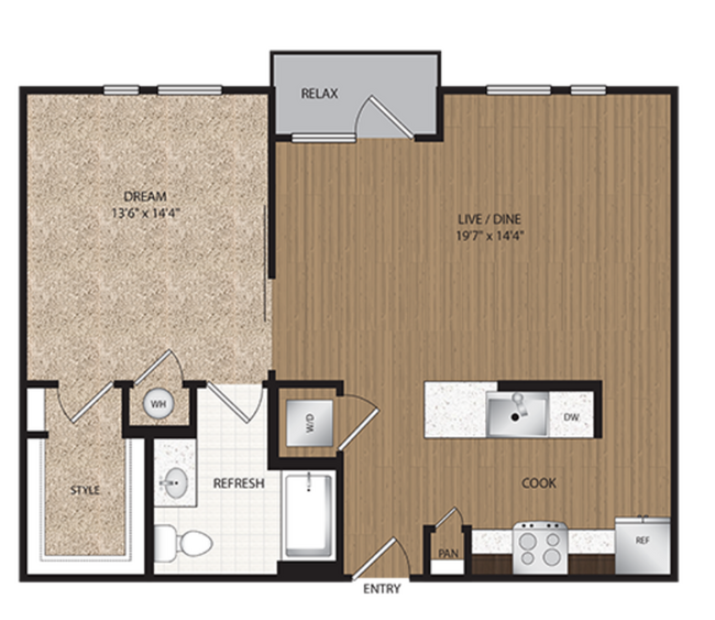 Floorplan - Haskell Flats