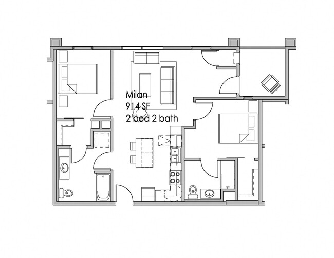 Floorplan - Uptown Apartments