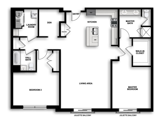 Explore the elegant design of this modern apartment, tailored for luxurious living. - 30 Court Street Apartments