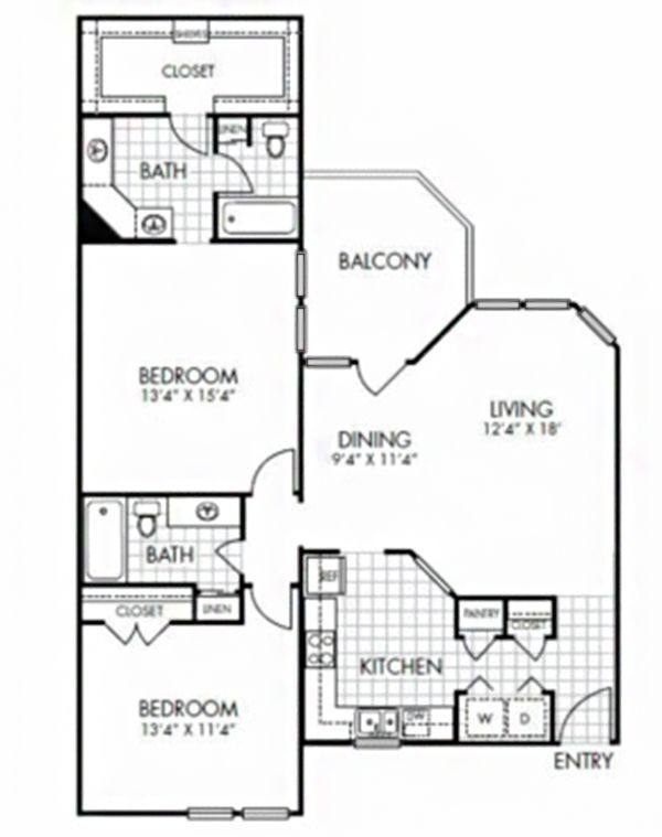 Floorplan - Bent Tree Trails Apartments