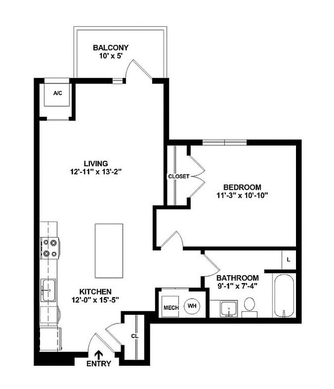 A2 Floorplan with Dimensions - Maple and Main