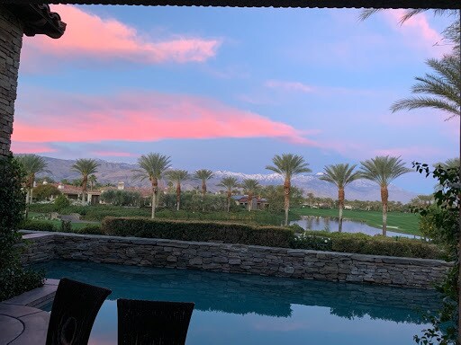 View of sunset from jacuzzi - 43347 Via Orvieto
