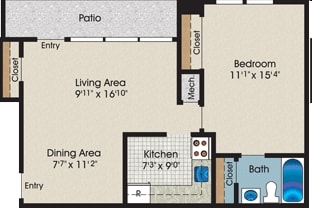 1BR/1BA - Westbrooke Apartments
