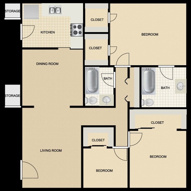3 BR 2 BA C 1370 - Boston Woods