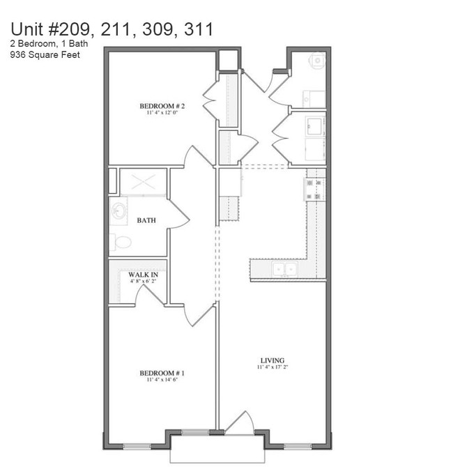 Floorplan - Fifth Avenue Flats