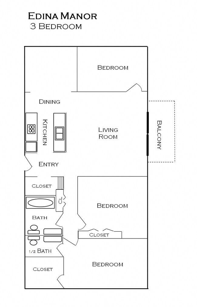 Floorplan - Edina Manor Apartments