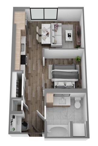 S1a, Studio / 1 Bath - The Overlook at Walnut Creek