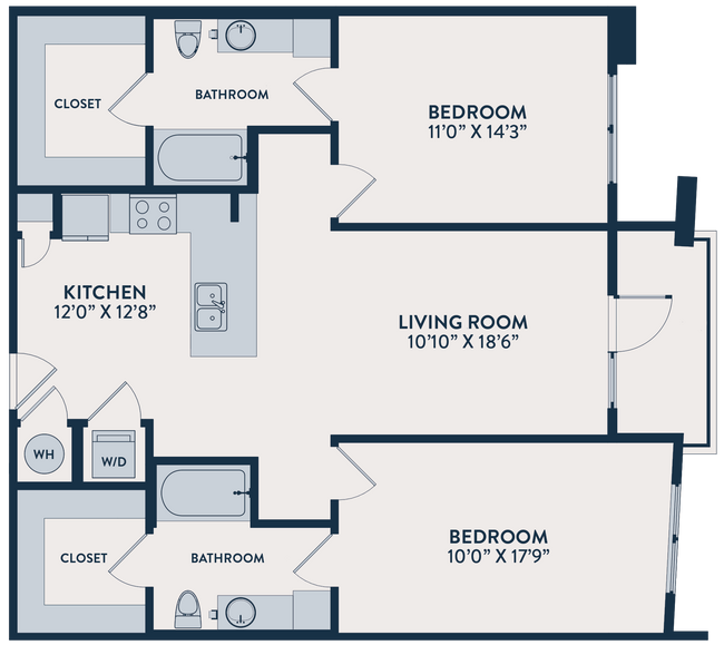 B6-Two Bedroom Two Bath - Infinity Midtown