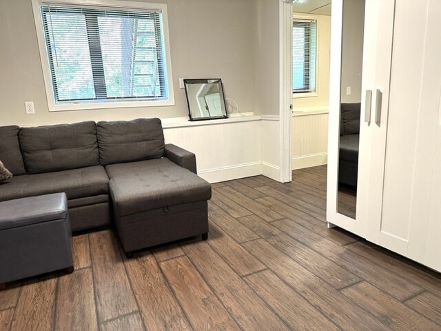 Luxury vinyl planking on lower level - 334 W 5th St