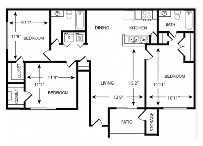 Floorplan - Arboretum Place Apartments