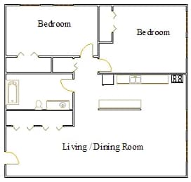 2BR/1BA - Foot Lake Apartments