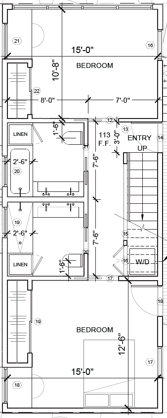 Spacious 1st Floor bedrooms each have their own full bath. Easy washer/dryer access. - 4638 Del Monte Ave