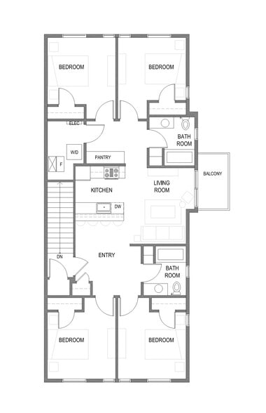 Unit 301 Floor Plan - 1219 Regent St