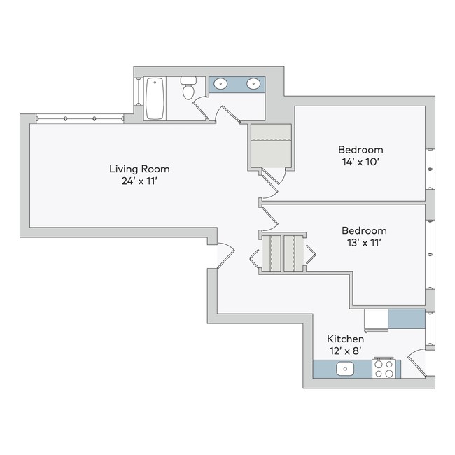 Floorplan - 5222-38 S. Drexel Avenue