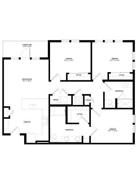 C1-A Floor Plan - Tributary Rise