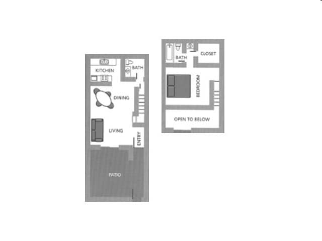1BR/1.5BA - Townhomes on the Park Apartment Homes