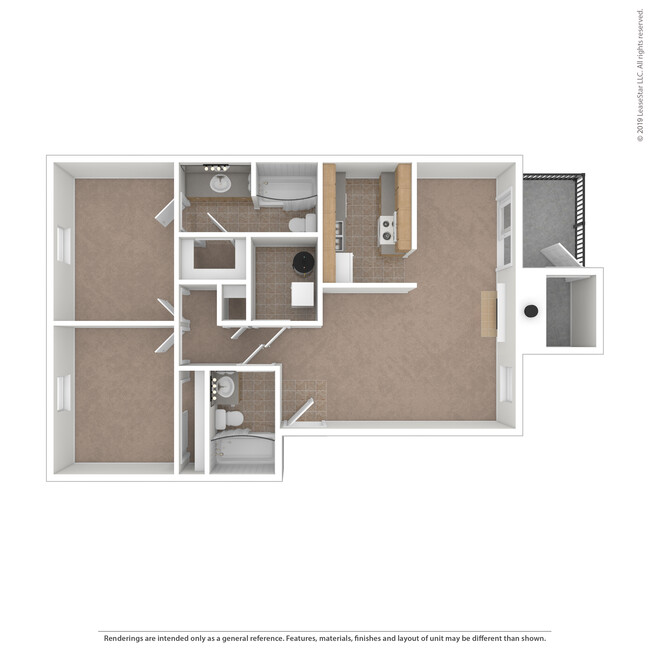 Carribean: Beds - 2: Baths - 2: SqFt Range - 945 to 945 - Scenic Pines Apartments