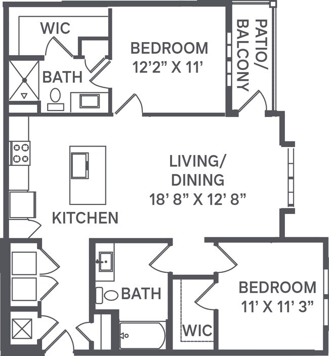 Floorplan - Upland Flats Luxury Apartments