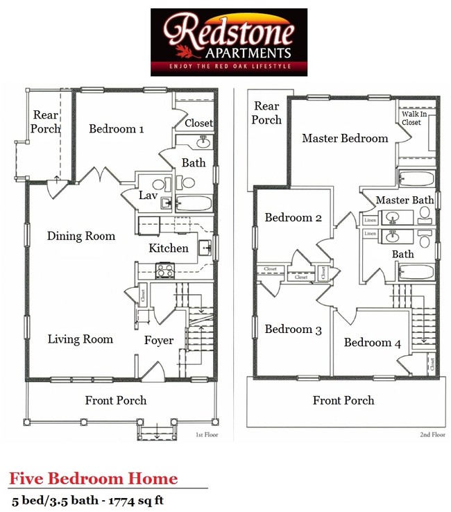 5BR/3.5BA - Redstone Apartments