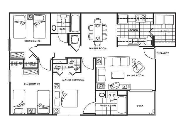 Floorplan - Dobbins Hill Apartment Homes