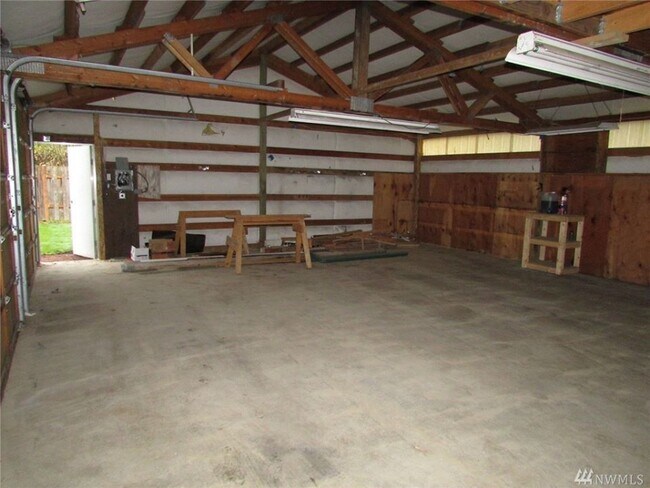 Inside 900 sq. ft. workshop or storage shed. - 15828 25th Ave NE