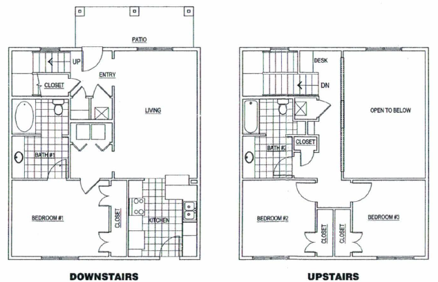 3 BR TH.png - Rolling Hills Townhomes