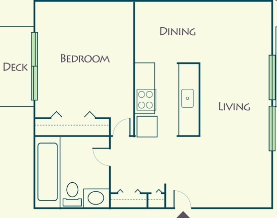 1BR/1BA - Madison at River's Edge- Retired