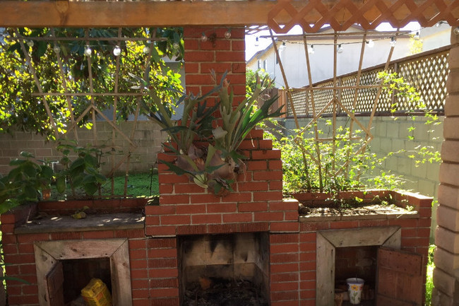 Pergola with fireplace - 2008 Dufour Ave