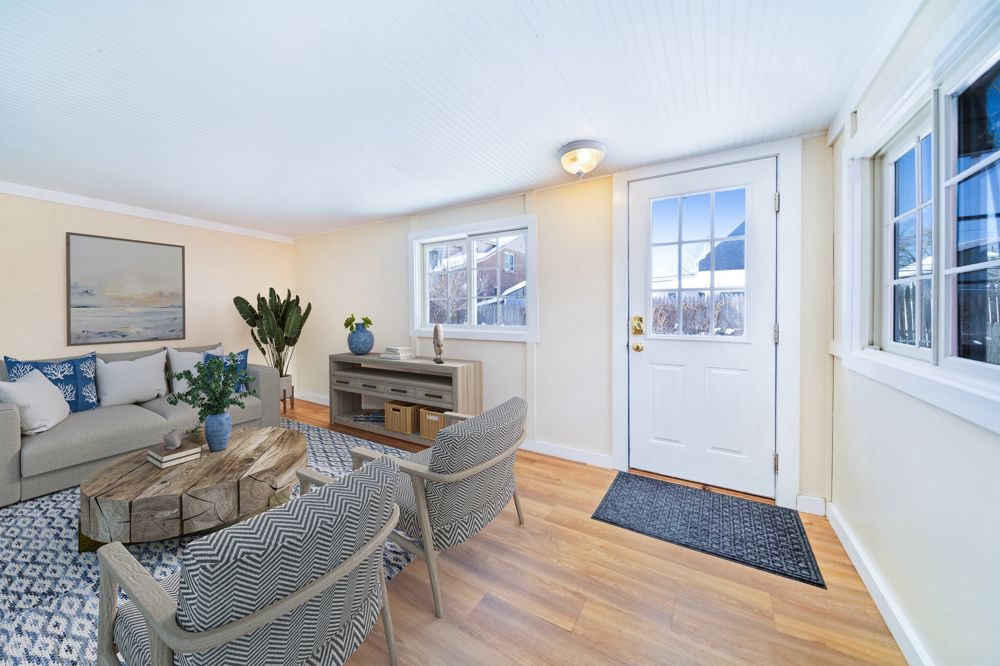 Sun room - digitally staged - 47 Pitkin St