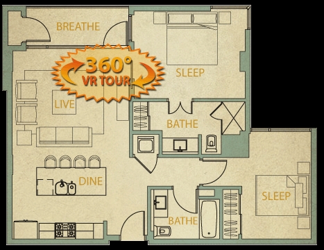 2BR/2BA - Barton Place