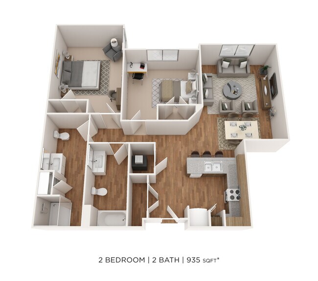 Floorplan - The Marquis at the Woods Apartment Homes