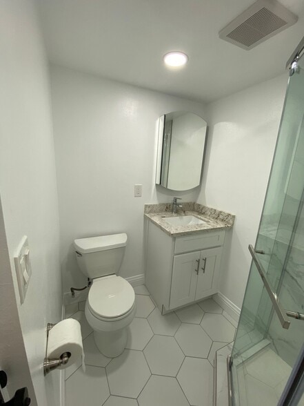 New toilet, new shaker vanity and granite top, new sink, new medicine cabinet - 26541 Avenida Veronica