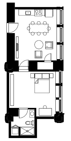 1BR/1BA - Union Lofts