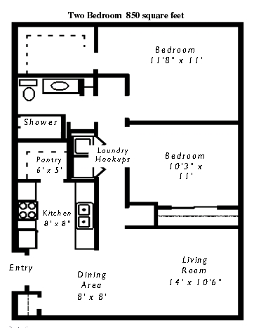 2BR/1BA - Wyndam Place Senior Residence - Hays