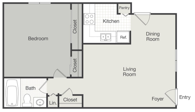 Coltrane 1 bedroom - Freeman Apartments