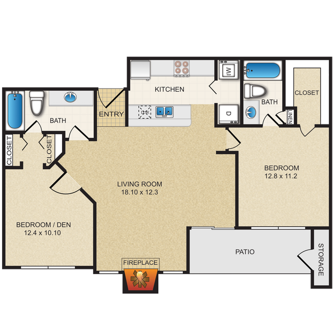 Floorplan - Creekview Apartments
