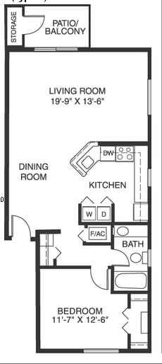 1BR/1BA - Pineknoll Apartment