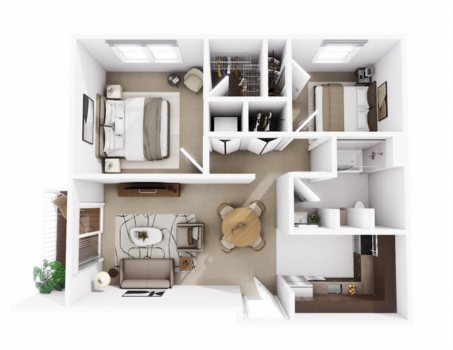 2 CO Floor Plan. 2 Bedroom, 1 Bath. - Allards Grove