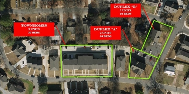Aerial Photo - 403 Meador Townhomes