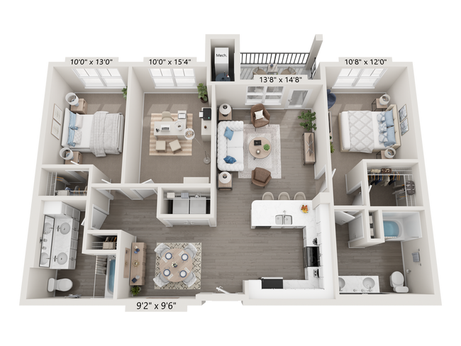 Floorplan - Attain at Chic's Beach (Haven Residences)