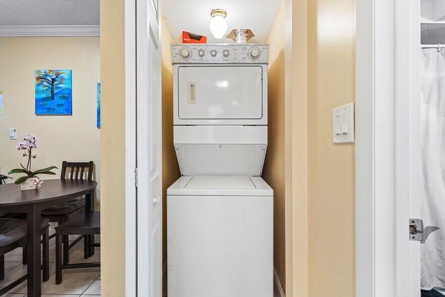 washer & dryer inside condo - 480 NW 20th St